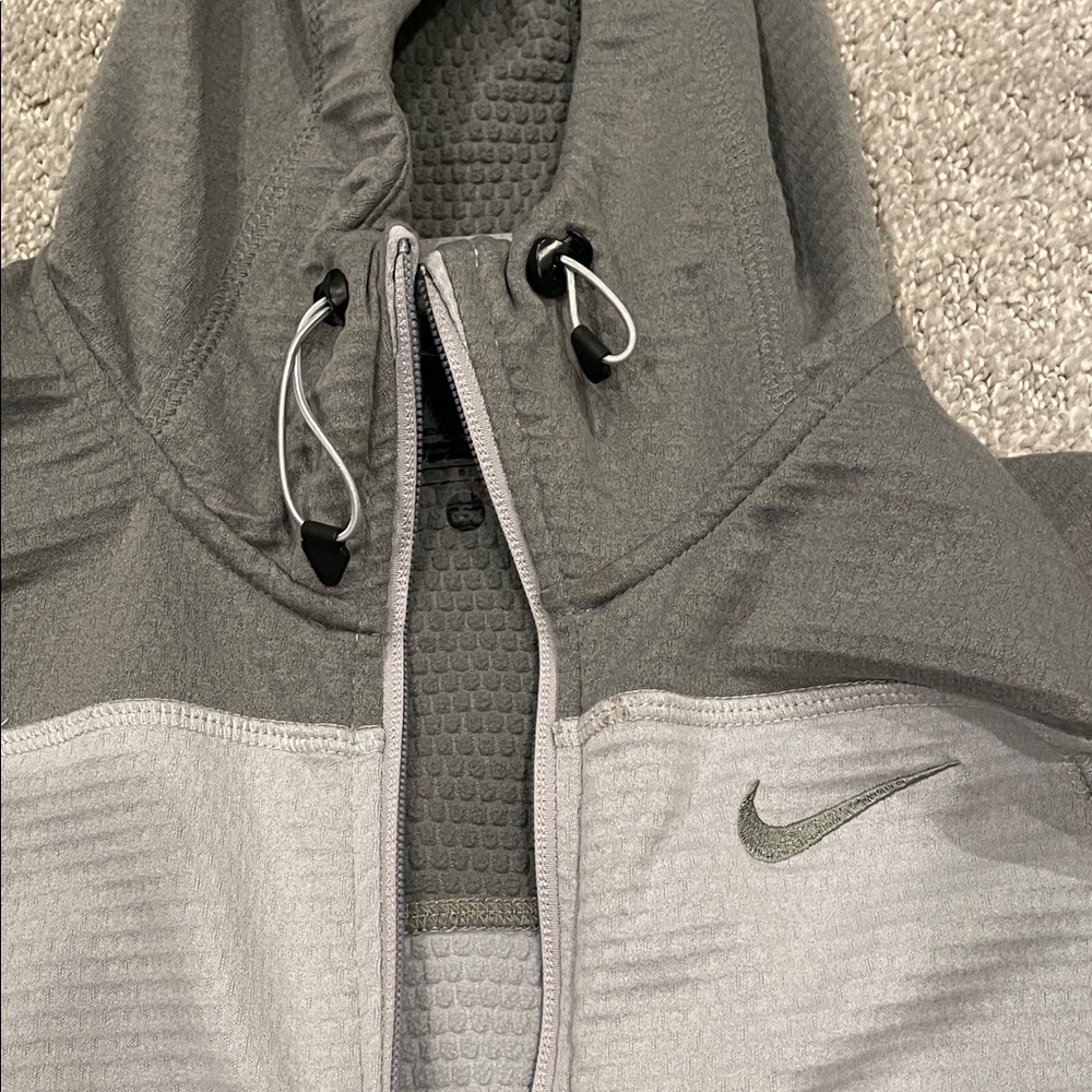 Nike Charcoal and Light Gray Hooded Jacket